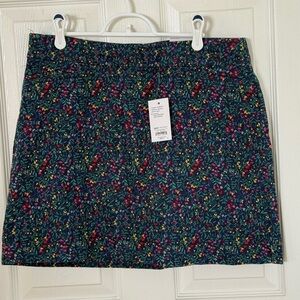 Croft & Barrow Floral Skort - Navy with multi color floral pattern. Size 12R